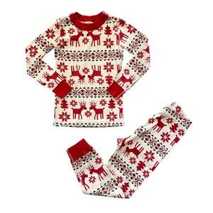 Hanna Andersson Dear Deer Long John Pajamas Size 5
